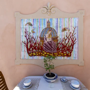 Quadro di maioliche del terrazzino attrezzato